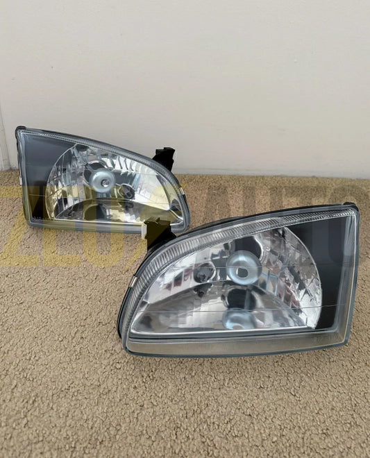 Oem Style Toyota Starlet Black Glass Headlights (Ep91)